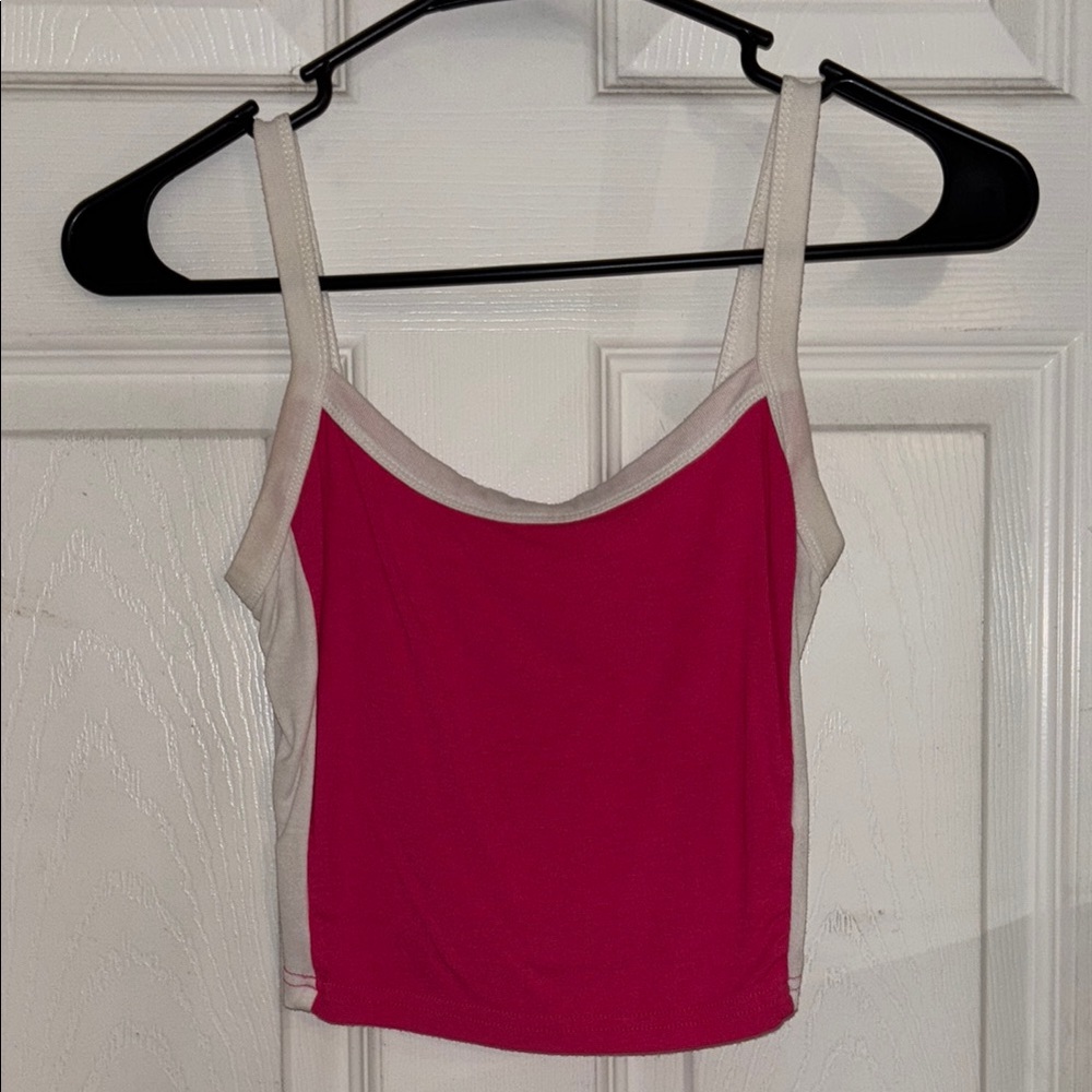SHEIN Pink Sleeveless Fitted Crop Camisole